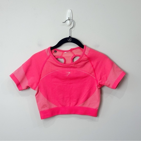 Gymshark Tops - Gymshark Ultra Seamless Crop Top Neon Pink